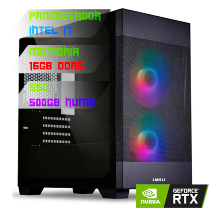 COMPUTADOR INTEL I7 14700/PLACA B760 DDR5/16GB DDR5/SSD 500GB NVME/GABINETE LANCOOL 205M MESH/850W 80PLUS/RTX 4070 SUPER 12GB/WATER 360MM