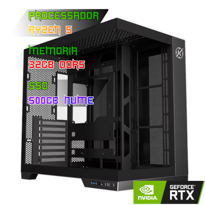 COMPUTADOR RYZEN 5 7600/PLACA B850 DDR5/32GB DDR5/SSD 500GB NVME/GABINETE ASGARD/750W 80PLUS/RTX 5070/WATER 240MM
