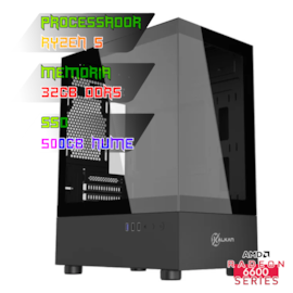 COMPUTADOR RYZEN 5 7600/PLACA B850 DDR5/32GB DDR5/SSD 500GB NVME/GABINETE AVALON/750W 80PLUS/RX 6600/ WATER 240MM
