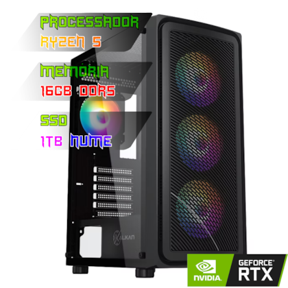 COMPUTADOR RYZEN 5 7600X/PLACA X870 DDR5/16GB DDR5/SSD 1TB NVME/GABINETE JOTURN/600W 80PLUS/RTX 4060/WATER 240MM