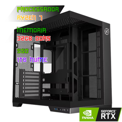 COMPUTADOR RYZEN 7 9700X/PLACA X870 DDR5/32GB DDR5/SSD 1TB NVME/GABINETE KALKAN/750W 80PLUS/RTX 5070/WATER 240MM