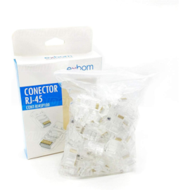 Conector Rj45 Exbom Cat5/5E Pacote Com 100 Unidades Cont-Rj45P100