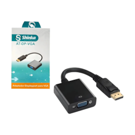 Conversor Shinka Displayport Macho X Vga Femea At-Dp-Vga