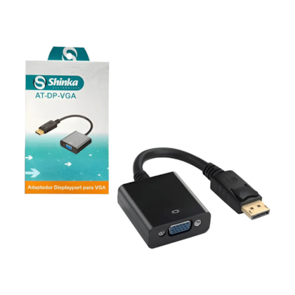 Conversor Shinka Displayport Macho X Vga Femea At-Dp-Vga