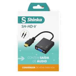 Conversor Shinka Hdmi Macho X Vga Femea Sh-Hd-V
