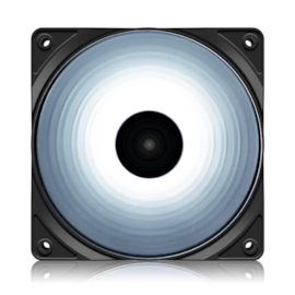 Cooler Fan Deepcool Rf120 Led Branco 120mm Preto Dp-fled-rf120-wh