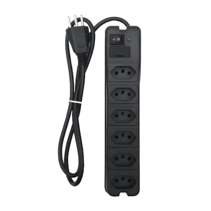 Filtro de Linha NTC 6 tomadas 10A Cabo 0,8 Metros Preto Pte0206