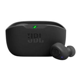 Fone De Ouvido Jbl Wave Buds Tws Bluetooth Resistente á Água e Poeira Preto Jblwbudsblk