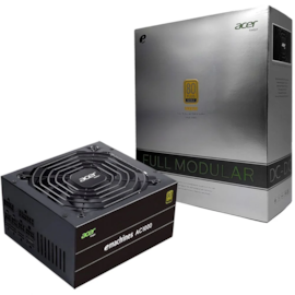 Fonte Acer Ac1000 Atx 1000w Pcie 5.0 Pfc Ativo 80 Plus Gold Full Modular Preto Ac1000 Black