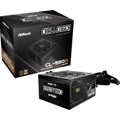 Fonte Asrock Challenger Atx 2.52 550W Pfc Ativo 80 Plus Bronze Preto Cl-550B