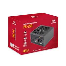 Fonte C3tech Ps-350 Atx 350w Sem Cabo De Forca Preto Ps-350bk