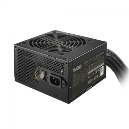 Fonte Cooler Master Elite Nex W600 Atx 600w Pfc Ativo 80 Plus White Com Cabo De Forca Preto Mpw-6001-acaw-bb1