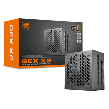 Fonte Cougar Gex X2 1000w Atx 3.1 Pcie 5.0 80 Plus Gold Full Modular Pfc Ativo Preto 31gt100003p01