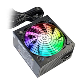 Fonte Duex Dx-500fse+ Rgb 500w 80 Plus Bronze Pfc Ativo Com Cabo