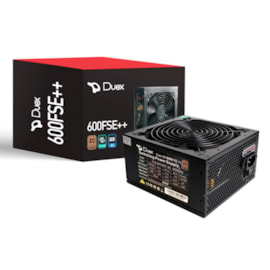 Fonte Duex Dx-600fse++ Atx 600w Full Modular 80 Plus Bronze Pfc Ativo Com Cabo De Forca Preto