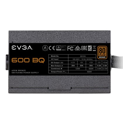 Fonte Evga 600w Atx Bq Semi Modular 80 Plus Bronze 110-bq-0600-k1