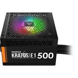 Fonte Gamdias Kratos 500w Rgb Atx 80plus E1-500w