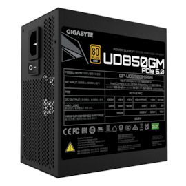 Fonte Gigabyte Ud850gm Atx 3.0 850w Pcie 5.0 Pfc Ativo 80 Plus Gold Gp-ud850gm Pg5