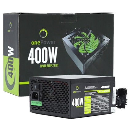 Fonte One Power 400w Bivolt Atx Preto