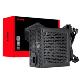 Fonte Pcyes Shocker 500w 80 Plus White Pfc Ativo Preta Pf500shw