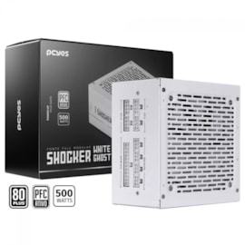 Fonte Pcyes Shocker 500w Full Modular 80 Plus White Pfc Ativo White Ghost Fm500wwg