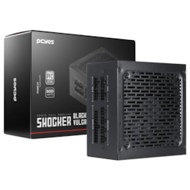 Fonte Pcyes Shocker 600w Full Modular Pfc Ativo 80 Plus White Black Vulcan Fm600wbv