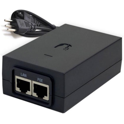 Fonte Poe Ubiquiti 48vdc 24w 0.5a Gigabit Poe-48-24w