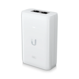 Fonte Poe Ubiquiti Para U6-lr 802.3af Poe Injector 30v 0.5a Poe+ Gigabit U-poe-at-br