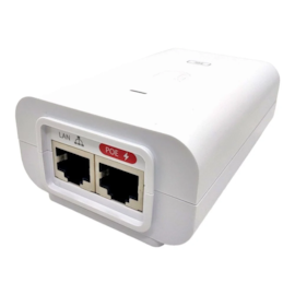 Fonte Poe+ Ubiquiti Poe Injector Unifi 24vdc 30w 1.25amp Gigabit Poe-24-30w-g-wh-br