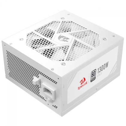 Fonte Redragon Rgps-1300W Atx 3.1 1300W Pcie 5.1 Full Modular Pfc Ativo 80 Plus Platinum Branco Gc-Ps018W V2