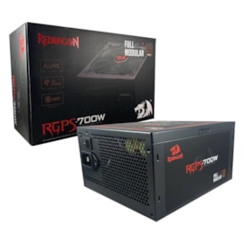 Fonte Redragon Rgps 700w Atx Full Modular 80 Plus Pfc Ativo Sem Cabo Preto Gc-ps005-1