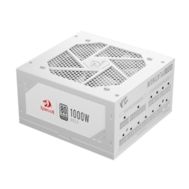 Fonte Redragon Rgps Atx 1000w Pcie 5.0 Full Modular Pfc Ativo 80 Plus Platinum Branco Gc-ps017w