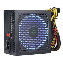 Fonte Vinik Dash Atx 600w Rgb Sem Cabo De Forca Preto Vfg600wpr