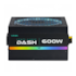 Fonte Vinik Dash Atx 600w Rgb Sem Cabo De Forca Preto Vfg600wpr