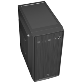 Gabinete C3tech Mt-33bk Mid Tower Micro Atx Com Fonte 200w Sem Cabo Preto