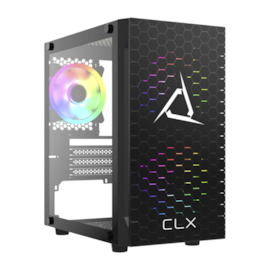 Gabinete Clx Talos E2 V1 Argb Matx Mini Tower Lateral De Vidro Temperado Usb 3.0 Preto