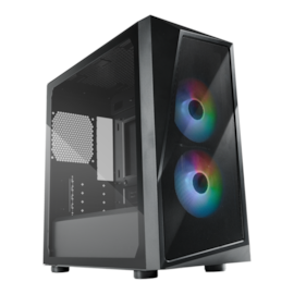 Gabinete Cooler Master Cmp 320 Matx Mid Tower Lateral De Vidro Temperado 2 Fans Usb 3.2 Preto Cp320-kgnn-s00