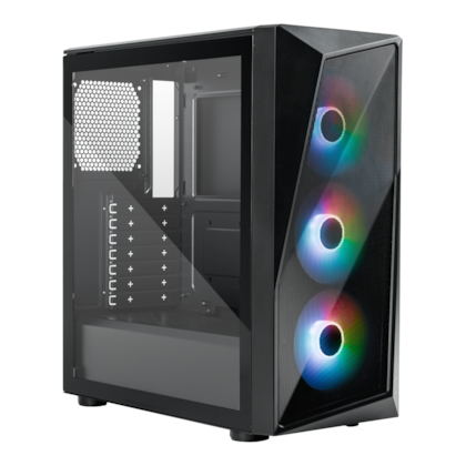 Gabinete Cooler Master Cmp 520 Lateral De Vidro 3 Fans Argb Preto Cp520-kgnn-s00