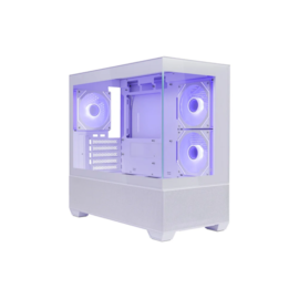 Gabinete Cooler Master Elite 490 Matx Mid Tower Lateral De Vidro Temperado Usb Tipo C Branco E490-Whnn-S00