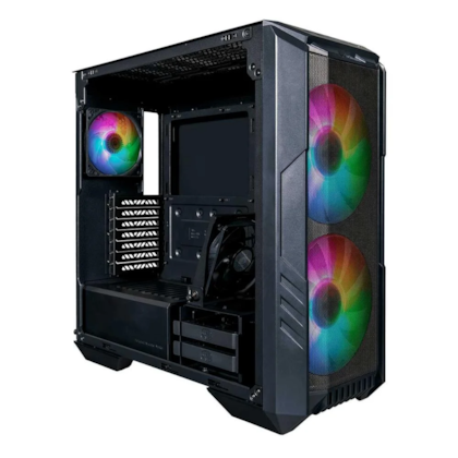 Gabinete Cooler Master Haf 500 Eatx Mid Tower Lateral De Vidro Temperado Preto H500-kgnn-s00