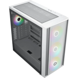 Gabinete Cooler Master Masterbox 600 Eatx Mid Tower Lateral De Vidro Temperado Usb Tipo C Branco Mb600-Wgnn-S00