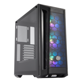 Gabinete Cooler Master Masterbox Mb511 Preto Argb E-atx Lateral De Vidro Temperado 3 Fans Sem Fonte Mcb-b511d-kgnn-rga