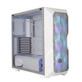 Gabinete Cooler Master Masterbox Td500 Mesh White Argb Mid Tower Com 3 Fans Frontal Lateral Em Vidro Temperado Sem Fonte Branco Mcb-d500d-wgnn-s01