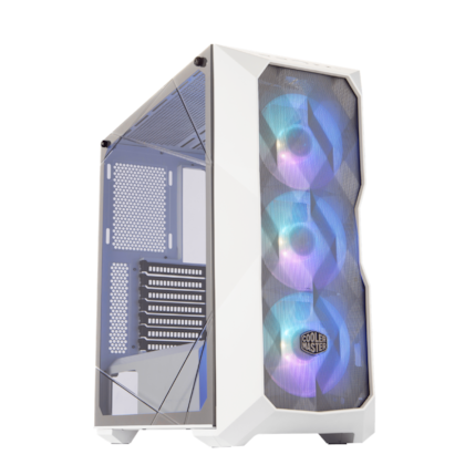 Gabinete Cooler Master Masterbox Td500 Mesh White Argb Mid Tower Com 3 Fans Frontal Lateral Em Vidro Temperado Sem Fonte Branco Mcb-d500d-wgnn-s01