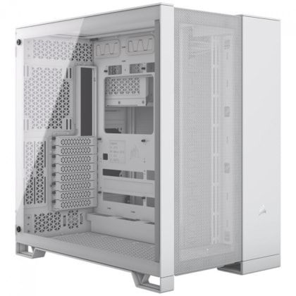 Gabinete Corsair 6500D Airflow Eatx Mid Tower Lateral De Vidro Temperado Usb Tipo C Branco Cc-9011260-Ww