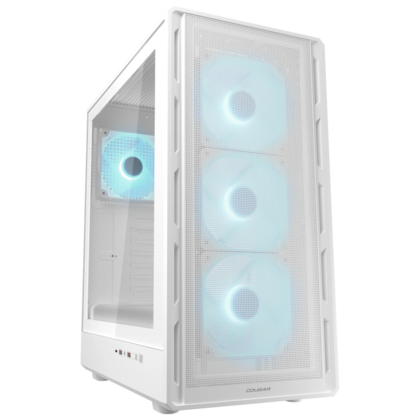 Gabinete Cougar Airface Pure Pro Atx Mid Tower Lateral De Vidro Temperado Usb Tipo C Com 4 Fan Branco 382Ga50.0004