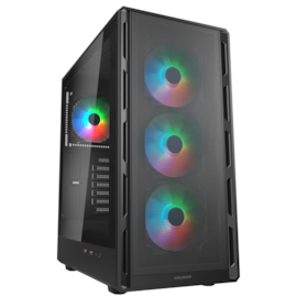 Gabinete Cougar Airface Pure Rgb Atx Mid Tower Lateral De Vidro Temperado Usb 3.0 Com 4 Fan Preto 382Ga50.0001