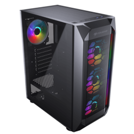 Gabinete Cougar Mx410 Mesh-g Mid Tower E-atx Vidro Temperado Com 4 Fans Sem Fonte Preto 385vm70.0004