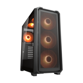 Gabinete Cougar Mx600 Air Pro Matx Mini Tower Lateral De Vidro Temperado Usb Tipo C Preto 382Sc90.0003