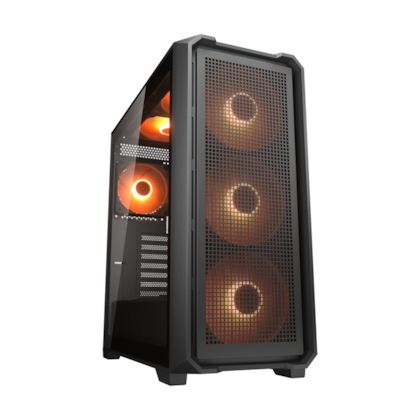 Gabinete Cougar Mx600 Air Pro Matx Mini Tower Lateral De Vidro Temperado Usb Tipo C Preto 382Sc90.0003
